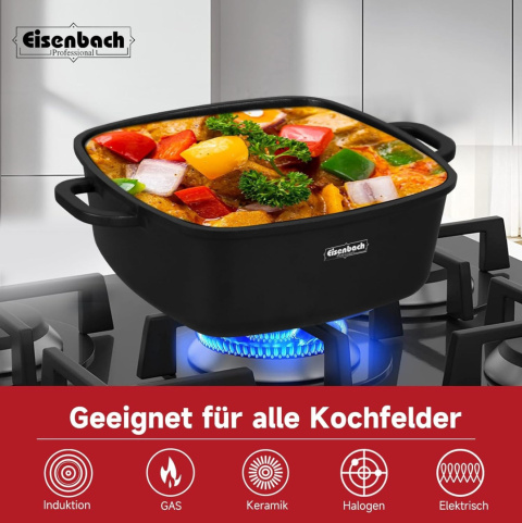 Garnek, brytfanka z powłoką zapobiegającą przywieraniu 2,8 L, Eisenbach Garnek, brytfanka z powłoką zapobiegającą przywieraniu 2,8 L, Eisenbach