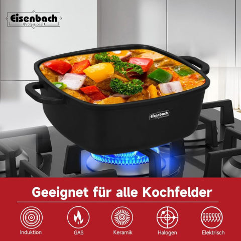 Garnek, brytfanka z powłoką zapobiegającą przywieraniu, 6,5 L, Eisenbach