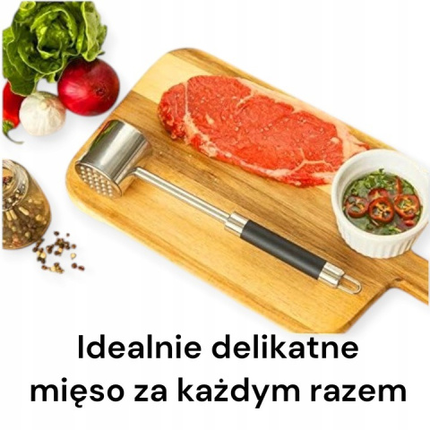 MOUNTAIN GRILLERS Tłuczek do mięsa, dwustronny młotek ze stali nierdzewnej MOUNTAIN GRILLERS Tłuczek do mięsa, dwustronny młotek ze stali nierdzewnej