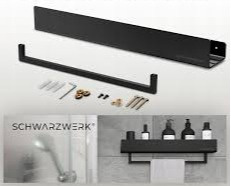 Półka prysznicowa łazienkowa, wieszak na ręczniki, metalowa 60cm