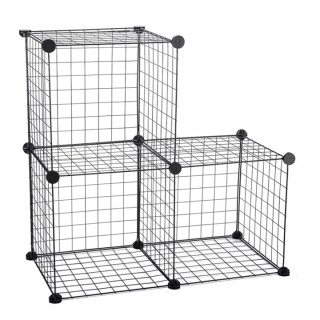 Regał modułowy loft składany, mebel BIAŁY 20 x 35x35