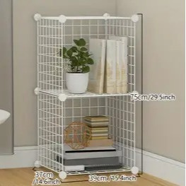 Regał modułowy loft składany, mebel BIAŁY 20 x 35x35