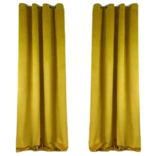 Zasłona kółka 145 cm x 250 cm, kolor musztardowy