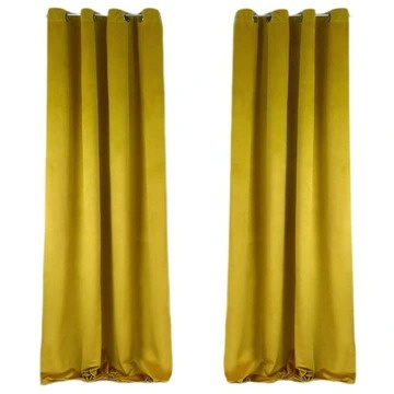 Zasłona kółka 145 cm x 250 cm, kolor musztardowy Zasłona kółka 145 cm x 250 cm, kolor musztardowy