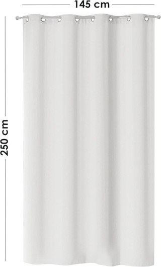 Zasłona kółka 145 cm x 250 cm, kolor musztardowy