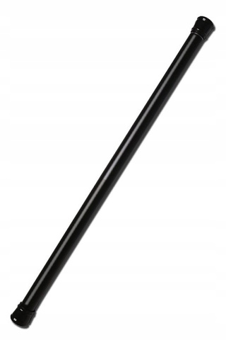 Drążek rozporowy do zasłon czarny 90-140cm Ø23/26