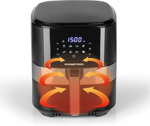 FRYTKOWNICA BEZTŁUSZCZOWA AIRFRYER DUŻA 6.2L 1500W GOURMETMAXX FRYTKOWNICA BEZTŁUSZCZOWA AIRFRYER DUŻA 6.2L 1500W GOURMETMAXX