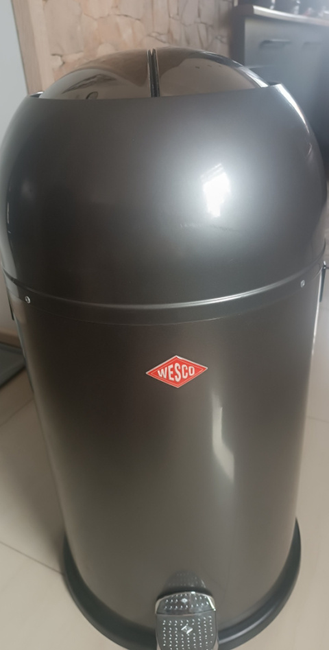 Kosz na śmieci metalowy Wesco 33 l grafit Kosz na śmieci metalowy Wesco 33 l grafit