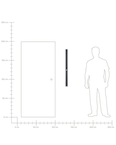 Lampa ścienna ogrodowa LED z czujnikiem ruchu 100 cm