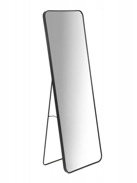 Lustro 2 w 1 stojące prostokątne lub do powieszenia, czarne 140x50 cm Lustro 2 w 1 stojące prostokątne lub do powieszenia, czarne 140x50 cm