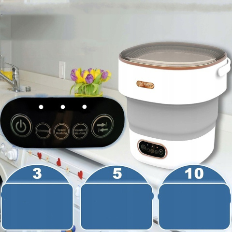 Mini pralka automatyczna 15L TURYSTYCZNA MAŁA PRALKA SKŁADANA Mini pralka automatyczna 15L TURYSTYCZNA MAŁA PRALKA SKŁADANA