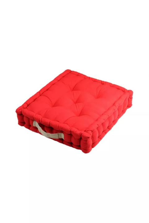 PODUSZKA 45x45x10 CM PODŁOGOWA OZDOBNA SIEDZISKO PODŁOGOWE UCHWYT CZERWONY PODUSZKA 45x45x10 CM PODŁOGOWA OZDOBNA SIEDZISKO PODŁOGOWE UCHWYT CZERWONY