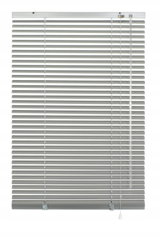 Żaluzja aluminiowa srebrna 25 mm 65 x 130 cm