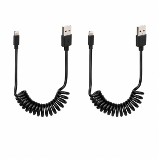 2 szt Kabel Przewód lightning- USB 1m SPIRALNY