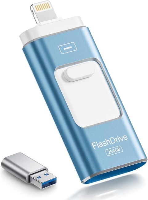 Pendrive 2 w 1: 256GB Lightning + USB-C (z adapterem USB-A)