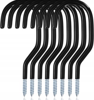 8szt. HACZYKI GARAŻOWE ROWEROWE HAKI UCHWYTY ŚCIENNE DO WARSZTATU NA ŚCIANĘ