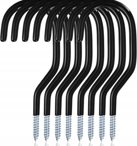 8szt. HACZYKI GARAŻOWE ROWEROWE HAKI UCHWYTY ŚCIENNE DO WARSZTATU NA ŚCIANĘ