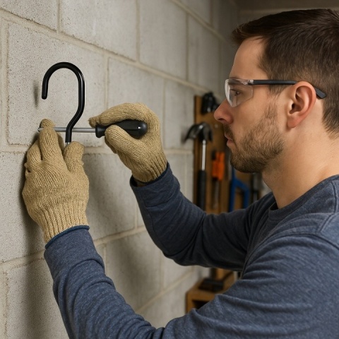 8szt. HACZYKI GARAŻOWE ROWEROWE HAKI UCHWYTY ŚCIENNE DO WARSZTATU NA ŚCIANĘ