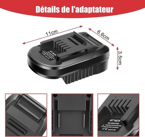 ADAPTER AKUMULATORA MAKITA 18V do NARZĘDZI EINHELL MT18EIN