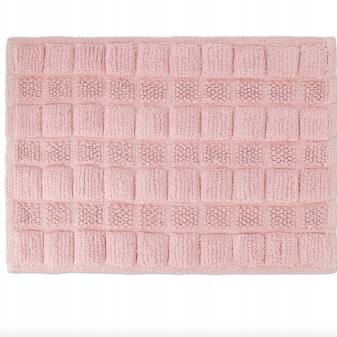 Antypoślizgowa mata puszysty dywanik łazienkowy pod prysznic różowy 60x40cm