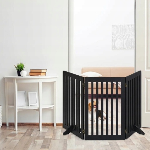 Barierka wolnostojąca dla dzieci i psów drewniana