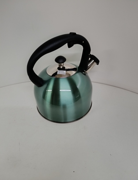 CZAJNIK NA GAZ INDUKCJA CZAJNIK Z GWIZDKIEM 2,6L TRADYCYJNY ZIELONY STALOWY