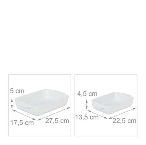 Ceramiczne formy do zapiekania Zestaw 2 szt