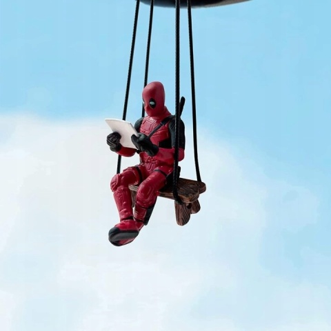 Deadpool Zawieszka do Samochodu Figurka Marvel na Lusterko Dekoracja Auto