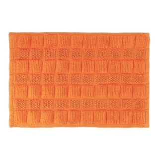 Antypoślizgowa mata puszysty dywanik łazienkowy pod prysznic pomarańczowy 60x40cm