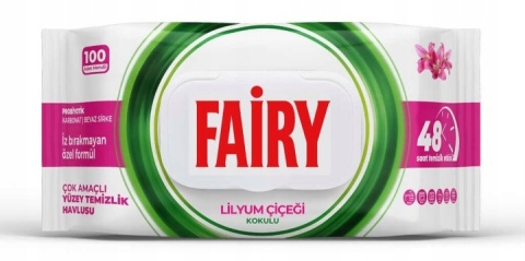 FAIRY Chusteczki Czyszczące 100 szt. LILIA Bez Smug Uniwersalne