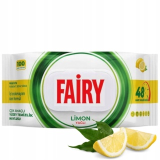 FAIRY Chusteczki Czyszczące 100 szt. Lemon Bez Smug Uniwersalne