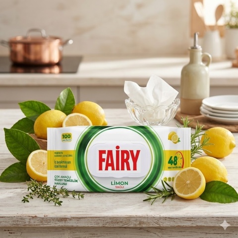 FAIRY Chusteczki Czyszczące 100 szt. Lemon Bez Smug Uniwersalne