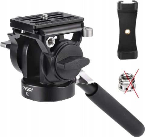 GŁOWICA STATYWU WIDEO CAYER S2 Z PŁYTKĄ MONTAŻU DO KAMER LUSTRZANEK