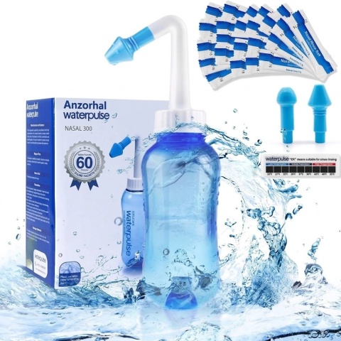 Irygator Zestaw do Irygacji Nosa i Zatok + 60 Saszetek Soli (Zestaw XXL)