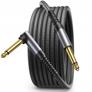 KABEL GITAROWY 6,35MM 3M UNIVERSALNY DO GITARY ELEKTRYCZNEJ I PEDAŁÓW