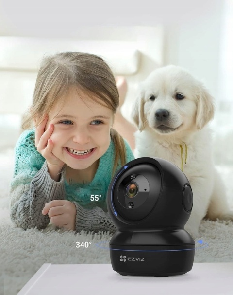 Kamera wewnętrzna IP Ezviz C6n WiFi 2 Mpx FullHD Niania Obrotowa Aplikacja kolor czarny