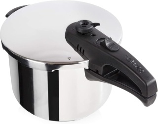 Kliknij, aby odtworzyć film Tower T80244 szybkowar 6 l / 22 cm z koszem do gotowania na parze, stal nierdzewna, srebrny