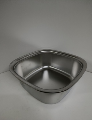 Kwadratowa Miska Stalowa 34x34 cm – Solidna i Uniwersalna 14 L