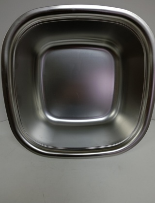 Kwadratowa Miska Stalowa 34x34 cm – Solidna i Uniwersalna 14 L