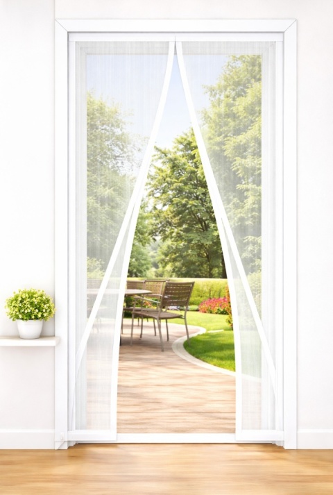 MOSKITIERA MAGNETYCZNA DO DRZWI 100×200 CM DIKER – BIAŁA