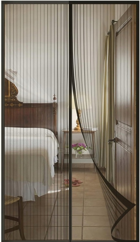 MOSKITIERA NA DRZWI BALKONOWE MAGNES ZASŁONA KURTYNA SZCZELNA 75x200cm DIKER