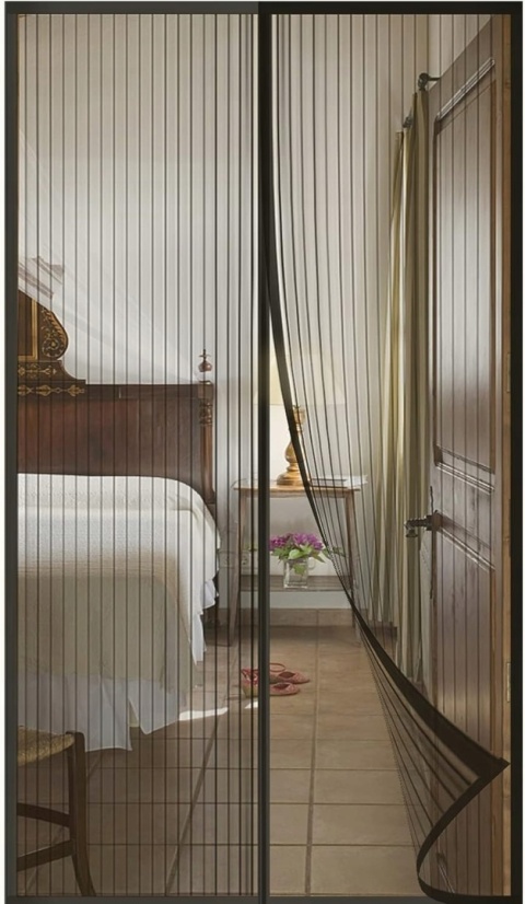 MOSKITIERA NA DRZWI BALKONOWE MAGNES ZASŁONA KURTYNA SZCZELNA 75x200cm DIKER