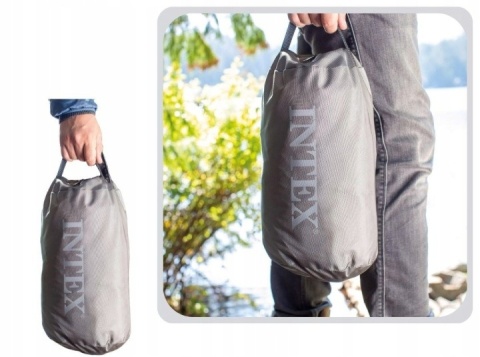 Materac Dmuchany Turystyczny Kempingowy Intex pompka USB+ ładowarka