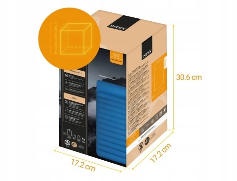 Materac Dmuchany Turystyczny Kempingowy Intex pompka USB+ ładowarka