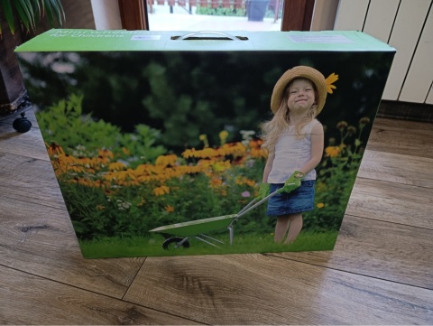 Metalowa Zielona Taczka Dla Dzieci + Akcesoria