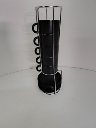 Miamio Zestaw Filiżanek Do Espresso 5x75ml Czarne