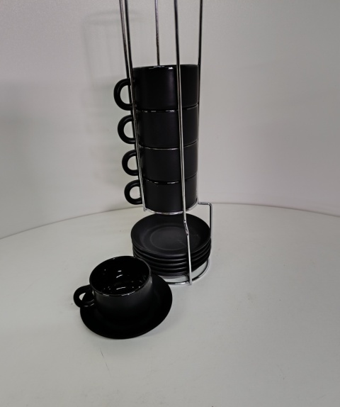 Miamio Zestaw Filiżanek Do Espresso 5x75ml Czarne