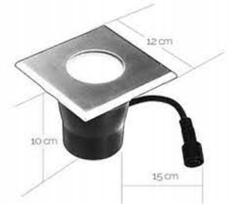 Oprawa wpuszczana LED Easy Connect stal nierdzewna IP65 4W ciepła biel