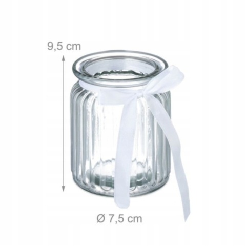 RELAXDAYS LATARENKA SZKLANA 12SZT ŚWIECZNIKI NA TEALIGHTY DEKORACJA DOM