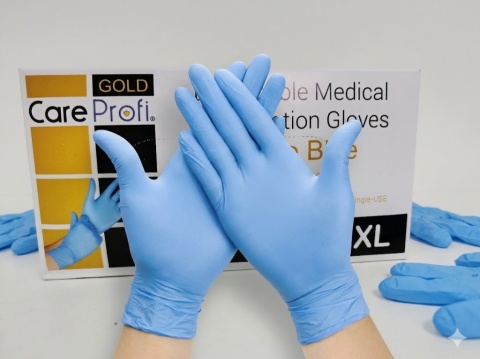 Rękawiczki jednorazowe Rękawice nitrylowe niebieskie XL 100 szt.